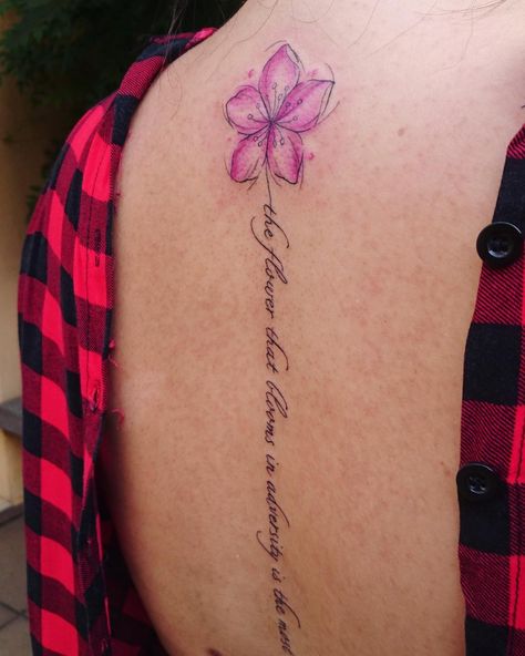 Covering everything from love and loss to friendship and forgiveness, Disney movies (and Walt himself) have some profound life lessons to teach us — and The Flower That Blooms In Adversity Tattoo, Mulan Quote Tattoo, Disney Tattoos Mulan, Mulan Flower Tattoo, Disney Back Tattoo, Mulan Inspired Tattoos, Mulan Tattoo Minimalist, Disney Quote Tattoos, Mulan Flower