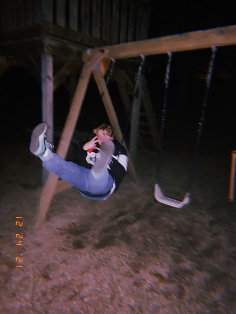 People Hanging Out Aesthetic, Crazy Night Aesthetic, Swings At Night, People Having Fun Aesthetic, Late Night Photos, Teens Having Fun Aesthetic, Mallory Aesthetic, Teen Spirit Aesthetic, Fun Night Aesthetic