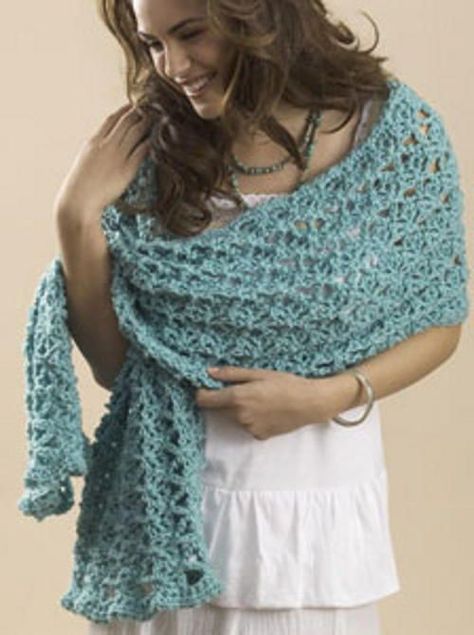 A One Skein Wrap Crochet Weave, Poncho Au Crochet, One Skein Crochet, Caron Yarn, Crocheted Shawl, Broomstick Lace, Casserole Carrier, Crochet Wrap Pattern, شال كروشيه