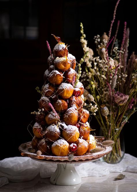 Caramel Doughnuts, Sour Cherry Jam, Paper Mache Cone, Holiday Baking Christmas, Holiday Sweets, Gingerbread Cake, Sour Cherry, I Pick, French Pastries