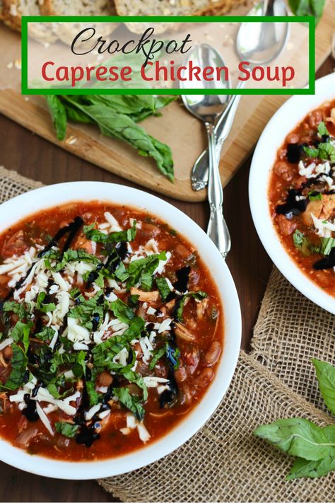 Caprese Soup, Italian Caprese, Tasty Vegan Recipes, Balsamic Drizzle, Italian Meatloaf, Cheesy Potato Soup, Soup Ideas, Easy Vegan Recipes, Chicken Soup Recipe