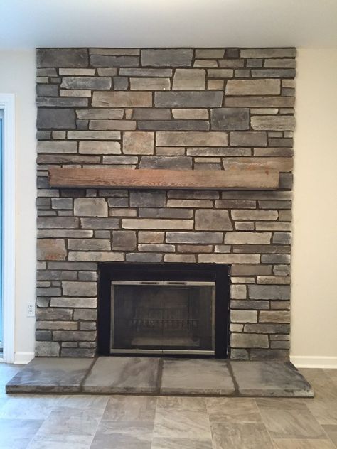 Ledge Stone Fireplace, Color Fireplace, Hearth Stone, Fireplace Hearth, Fireplace Remodel, Fireplace Wall, Remodels, Stone Fireplace, Shabby Chic Style