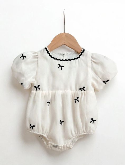 Bow Embroidery, Classic Baby Clothes, Adorable Style, Casual Summer Wear, Baby Fits, Comfy Outfit, Baby Outfit