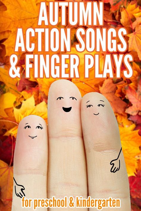 Autumn/Fall Themed Action Songs and Finger Plays for preschool and kindergarten Fall Storytime Ideas, Fall Storytime, Thankful Songs, Halloween Games For Toddlers, Autumn Preschool Theme, Fall Lesson Plans, Preschool Fall, Kindergarten Songs, Fall Songs