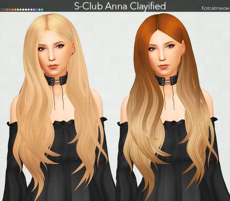 Kot Cat: S-Club Anna Hair Clayified - Sims 4 Hairs - http://sims4hairs.com/kot-cat-s-club-anna-hair-clayified/ Sims 4 Patreon Cc, Ts4 Hair, Anna Hair, Alpha Cc, Sims 4 Patreon, Sims 4 Mm Cc, Sims 4 Mm, Female Hair, Sims 4 Cc Packs