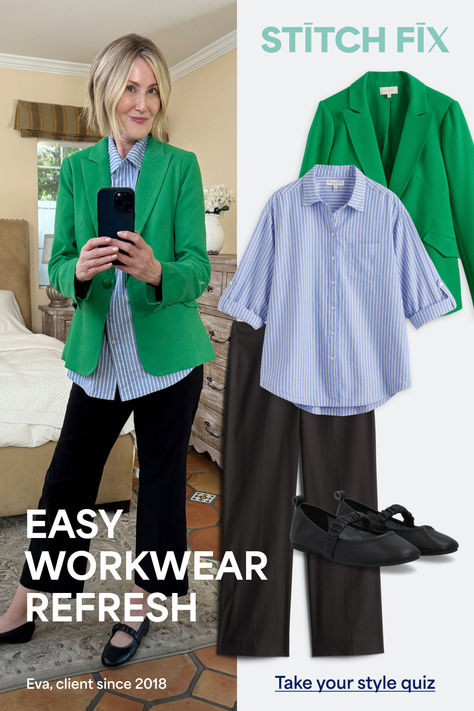 Look good and save time with Stitch Fix on fall workwear wardrobe upgrades. We deliver a box of curated clothes that fit and feel great—so you can relax. Free shipping + returns! Korean Clothing Brands, Fashion Valley, Workwear Wardrobe, Fall Workwear, How To Look Expensive, Samba Outfit, Stitch Fix Outfits, Workwear Fashion, Office Casual