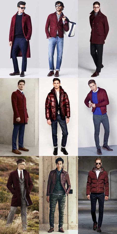 Men’s Fashion Guide: Ways To Wear Burgundy AW14 | FashionBeans Burgundy Coat Outfit Men, Burgundy Coat Men, Maroon Coat Outfit Men, Burgundy Mens Outfit, Burgundy Jacket Outfit Men, Maroon Jacket Outfit Men, Maroon Sweater Outfit Men, Deep Winter Men, Deep Autumn Outfits Men