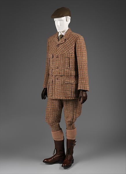 Suit | British | The Met 1890s Mens Fashion, Men Work Outfits, Victorian Mens Fashion, Hunting Suit, Norfolk Jacket, Victorian Men, Mens Work Outfits, 1890s Fashion, Vintage Mens Fashion