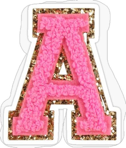 Preppy Letters, Letter A Sticker, Varsity Letter, Letter A, Hot Pink, Lily, Wallpapers, For Sale, Pink