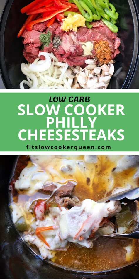 Cheese Steaks, Philly Cheesesteaks, Low Fat Low Carb, Low Carb Slow Cooker, Low Carb Low Fat Recipes, Keto Crockpot Recipes, Boiled Egg Diet Plan, Low Carb Chicken Recipes, Best Low Carb Recipes