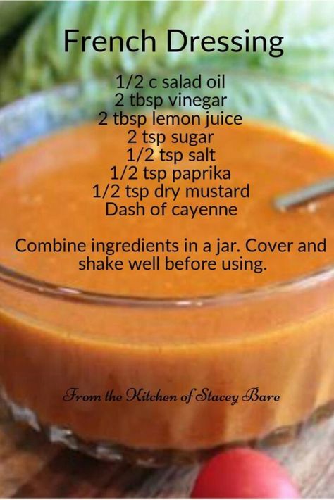 Healthy Dressing Recipes, Homemade Dressings, Salad Dressing Recipes Healthy, Homemade Sauce Recipes, Yum Yum Sauce, Salad Dressing Recipes Homemade, Homemade Condiments, French Dressing, Homemade Salads