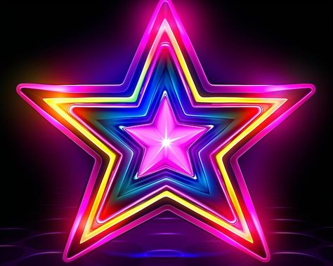 Vector neon star on black background vec... | Premium Vector #Freepik #vector #art #art-design #graphic-art #art-wallpaper Neon Baground Dp Size, Neon Background Dp Size, Neon Background, Neon Backgrounds, Most Handsome Actors, Star Background, Logo Gallery, Simple Background Images, Popular Art