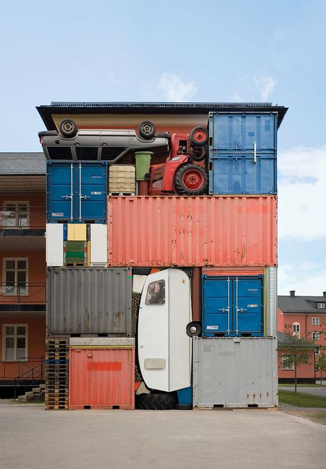 Things Organized Neatly: A New Book of Compulsively Organized Things by Austin Radcliffe | Colossal Things Organized Neatly, Container Architecture, Trash Art, Casa Container, Shipping Containers, Shipping Container Homes, Sculpture Installation, Everyday Objects, Shipping Container