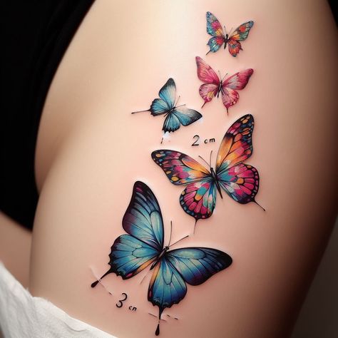 Azrael Tattoo, Butterfly Thigh Tattoo, Cute Foot Tattoos, Indian Feather Tattoos, Butterfly With Flowers Tattoo, Men's Small Tattoo, Butterfly Tattoos For Women, Tattoos For Black Skin, Flower Tattoo Sleeve