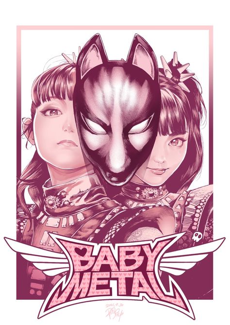 Babymetal Poster, Heavy Metal Girl, Baby Metal, Silly Girls, Pink Posters, Metal Girl, Music Film, Band Posters, Aesthetic Images