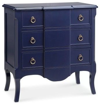 Navy Blue & Gold Lacquered Regent Chest - traditional - nightstands and bedside tables - other metro - Charlotte and Ivy Lacquer Dresser, Gold Pulls, Mykonos Blue, Blue Dresser, Bedroom Blue, Gold Furniture, Dresser Chest, Blue Cabinets, Furniture Placement