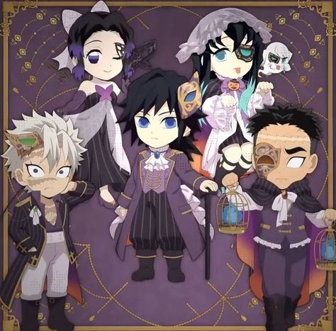 Demon Slayer Halloween Icons, Sanemi Genya, Event Illustration, Christmas Background Images, Art Merchandise, Demon King Anime, Halloween Illustration, Halloween 2023, Demon Slayer Kimetsu No Yaiba