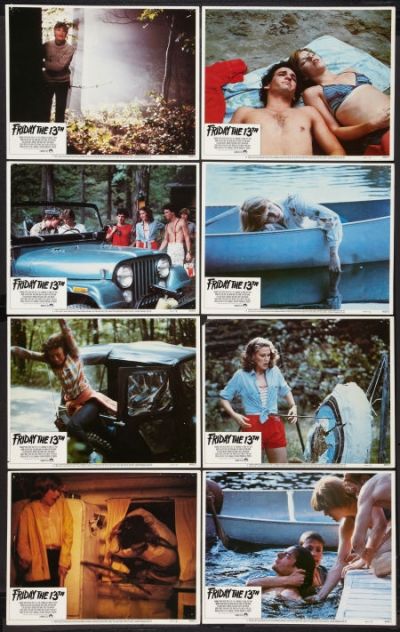 Friday the 13th (1980) lobby cards Film Posters Horror, Werewolves On Wheels, Friday The 13th 1980, 80s Slasher, Posters Horror, Friday The 13, Jason Friday The 13th, 2022 Movies, Thirteen Movie