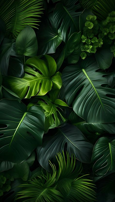 Monstera Wallpaper Iphone, Leaves Background Aesthetic, Green Flowers Wallpaper, Monstera Wallpaper, Foliage Wallpaper, Green Nature Wallpaper, Plant Background, Wallpaper Nature Flowers, Plant Wallpaper