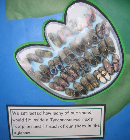 Comparing ourselves to dinosaurs. A simple dinosaur footprint measuring activity for EYFS and Year 1. Eyfs Dinosaurs, Dinosaur Addition, Dinosaurs Eyfs, Dinosaurs Kindergarten, Numbers Craft, Dinosaur Lesson, Dinosaur Classroom, Dinosaur Activity, Dinosaur Theme Preschool