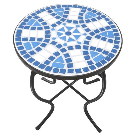 Adorable accent table for your patio, porch, balcony and all space in your house. The collection of mosaic tables all have beautiful colors and great texture, great for either indoor and outdoor use. Mosaic Glass Table, Mosaic Tables, Color Tiles, Grey Mosaic, Metal Accent Table, Solid Wood Side Table, Porch Balcony, Glass Table Top, Outdoor Side Tables