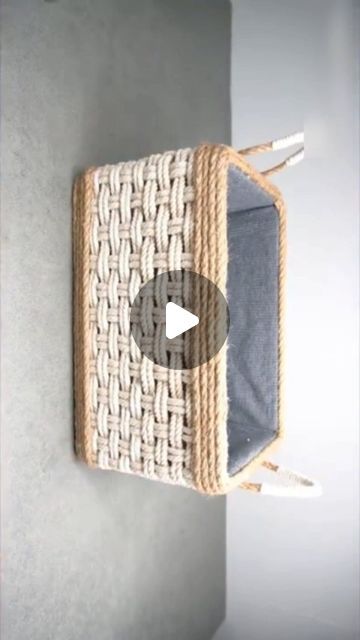 Storage Baskets Diy, Diy Storage Boxes, Diy Basket, Repurposed Items, Rope Basket, Facebook Reels, Dollar Store Crafts, Creative Kids, Diy Storage