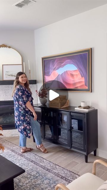 Lauren | Interior Design & Home Decor on Instagram: "✨SALE✨The Samsung Frame TV and the decorative wood frame are currently on sale! This TV only goes on sale a few times a year, so if you’ve been eyeing it, now is the time!! 

✨Comment SHOP and I’ll send you the 🔗 ✨

Modern home, home decor finds, wall art, wall decor, interior design, home design, design ideas
#samsungframetv #wallartwork #walldecorations #frametv #livingroomdecor #bedroomdecoration #modernhomedesign #ltkhome" Samsung Frame Tv On Wall, Samsung The Frame Tv Living Room, Wall Decor Interior Design, Home Decor Finds, Decorative Wood, Now Is The Time, Samsung Frame Tv, Living Room Tv, Formal Living Rooms