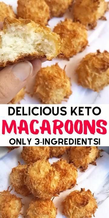 #BestLowCarbDinnerRecipes Keto Coconut Cookies, Keto Macaroons, Dolce Poche Calorie, Glutenfri Baking, Kue Macaroon, Coconut Macaroons Recipe, Resep Diet, Macaroon Recipes, Dessert Aux Fruits