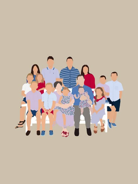 Family Aesthetic Silhouette, Animated Family Pictures, Family Icon Aesthetic, Illustrated Family Portrait, Family Icon, Family Graphic, Family Wallpaper, Cartoon Family, Dora Funny