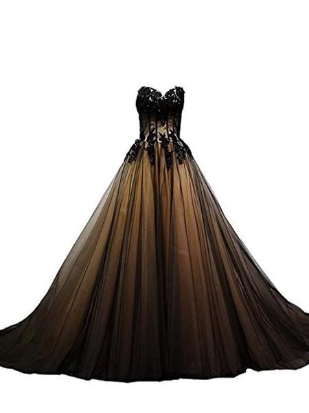 Gothic Prom, Corset Ball Gowns, Gold Lace Dresses, Gold Prom Dresses, Black Tulle, Vestidos Prom, Lace Corset, Gold Lace, Prom Dresses Lace