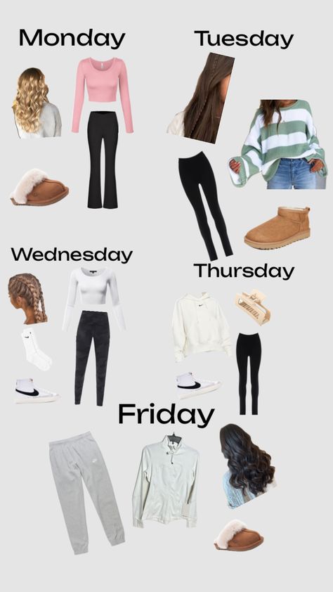 Plan Outfits For The Week, Outfits For The Week, Shuffles Outfits, Week Of Outfits, Outfits Of The Week, Outfit Plan, Weekly Outfits, Church Outfits, Simple Trendy Outfits