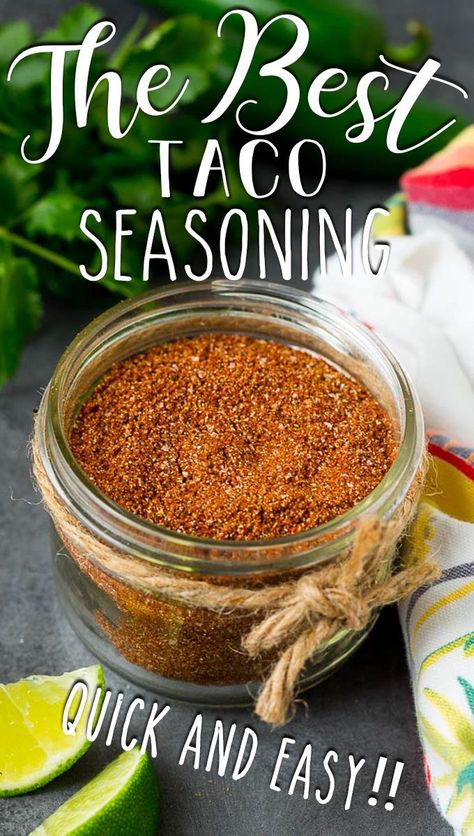 Aug 20, 2020 - This recipe for homemade taco seasoning is a flavorful combination of herbs and spices that are blended together to make the perfect mixture. Whole30 Taco Seasoning, Low Carb Taco Seasoning, Diy Taco Seasoning, Appetizing Food, Fajita Seasoning Recipe, Make Taco Seasoning, Fajita Seasoning Mix, Whole30 Vegan, 40 Aprons