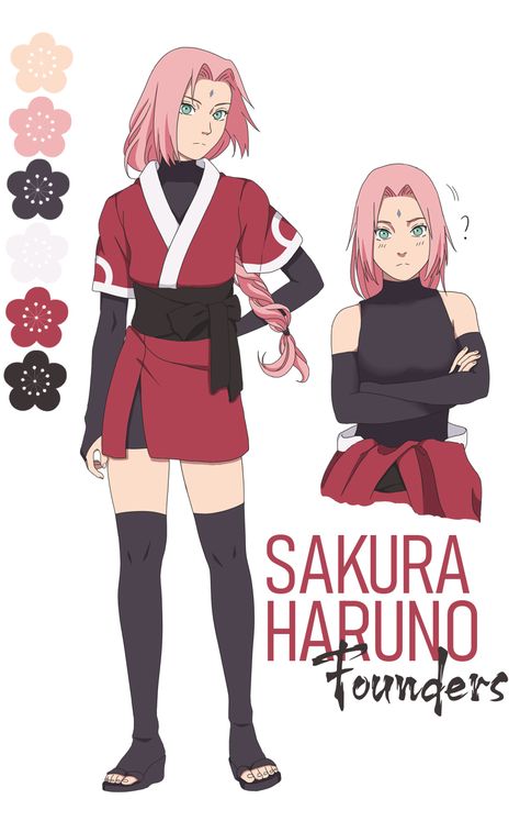 Sakura Haruno Clothes, Naruto Kunoichi Outfit, Sakura Haruno Outfit Ideas, Sakura Outfits, Kunoichi Outfit, Boruto Kakashi, Bakugou And Uraraka, Naruto Clothing, Ninja Outfit