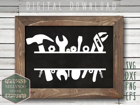 Garage Signs, Great Father, Garage Tools, Monogram Svg, Digital Scrapbooking Kits, Scrapbook Kits, Svg Cuts, Transparent Background, Digital Scrapbooking