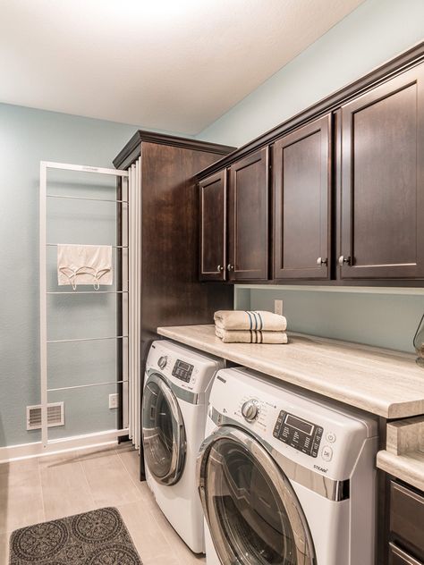 White Six Frames Laundry Room Storage Shelves, Drying Room, Small Laundry Room Organization, Room Storage Diy, Basement Laundry, Laundry Design, Drying Racks, Farmhouse Laundry Room, Drying Rack Laundry