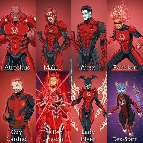 Dc Red Lantern, Red Lantern Corps, Red Lanterns, Lantern Corps, Green Lantern Corps, Dc Comics Heroes, Comic Villains, Superhero Villains, Univers Dc