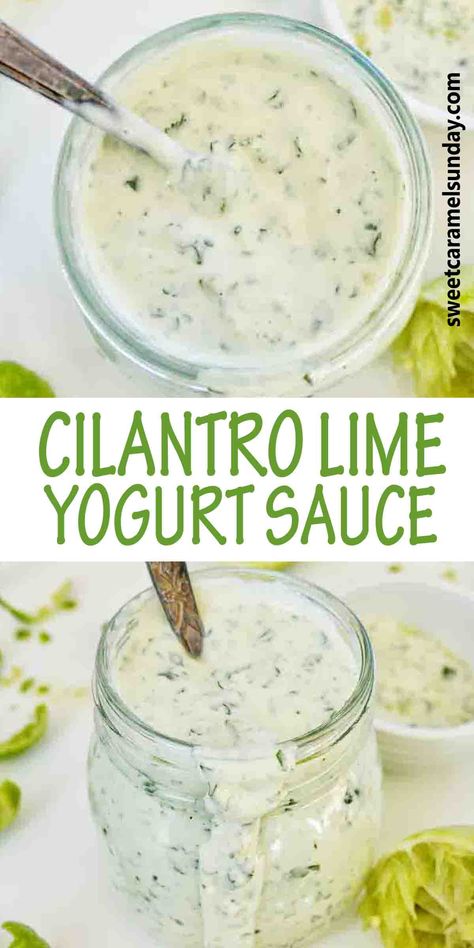 Cilantro Lime Greek Yogurt Sauce, Greek Yogurt Cilantro Lime Dressing, Yogurt Lime Dressing, Savory Yogurt Sauce, Lime Crema Recipe Greek Yogurt, Greek Yogurt Lime Crema, Cilantro Lime Crema Greek Yogurt, Greek Yogurt Enchilada Sauce, Greek Yogurt Crema