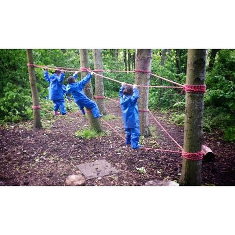 Low Ropes Course, Kids Obstacle Course, Forest School Activities, Outdoor Play Spaces, Outdoor Play Areas, Diy Playground, Kids Outdoor Play, Ropes Course, Natural Playground