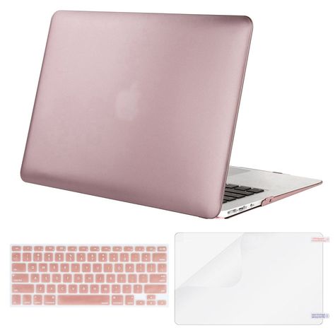 Amazon.com: Mosiso Plastic Hard Case with Keyboard Cover with Screen Protector for MacBook Air 13 Inch (Models: A1369 and A1466), Rose Gold: Electronics Macbook Air Keyboard Cover, Rose Gold Laptop, Macbook Air Case 13 Inch, Keyboard Protector, Macbook Air Cover, Macbook Keyboard, Mini Laptop, Macbook Air 13 Inch, Macbook 13