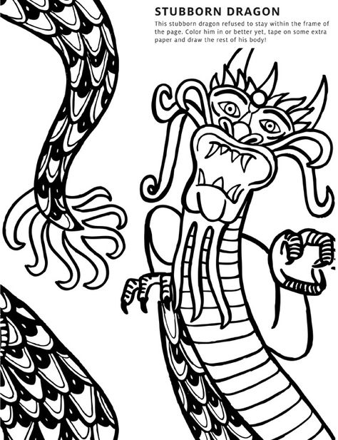 Cultural Activity Printout: Stubborn Dragon - studio t blog Make A Dragon, Medieval Japan, Dragon Coloring, Dragon Mask, Dragon Tea, Dragon Face, Dragon Coloring Page, Enter The Dragon, French Culture