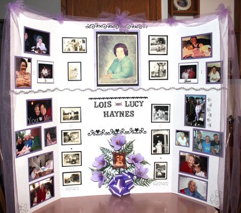 Funeral Picture Display Ideas | you ve seen them at many memorials tribute displays full of photos ... Memory Boards For Funerals Ideas, Memorial Board Ideas, Picture Boards For Funerals Ideas, Polaroid Wall Art, Memorial Board, Polaroid Display, Pallet Pictures, Memory Collage, Picture Board