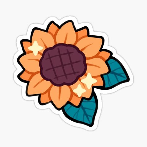 Millions of unique designs by independent artists. Find your thing. Sunflower Sticker, Sunflower Drawing, Cute Laptop Stickers, Handmade Sticker, Floral Stickers, Kawaii Stickers, Cool Stickers, Diy Stickers, Aesthetic Stickers