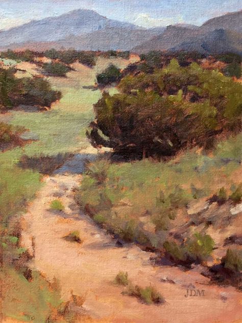 Landscape Paintings Ideas, Outdoor Painting, Desert Landscaping Painting, Southwest Landscape Paintings, Plein Air Paintings Oil, Desert Oil Painting, New Mexico Landscape Painting, Plein Air Landscape, Western Landscape