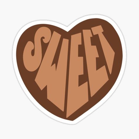 "Sweet Brown Heart Sticker ? " Sticker by stickersbynas | Redbubble Brown Theme Stickers, Stickers Brown Aesthetic, Brown Stickers Aesthetic, Brown Aesthetic Stickers, Brown Heart Sticker, Stickers Cafe, Brown Stickers, Ipad Drawing App, Drawer Ideas