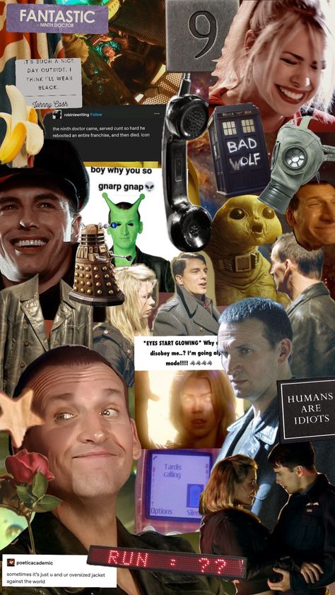 NINTH DOCTOR RAHHHHH Ninth Doctor Wallpaper, Doctor Wallpaper, The Ninth Doctor, Eighth Doctor, Ninth Doctor, Luo Yunxi, Bad Wolf, Johnny Cash, Doctor Who