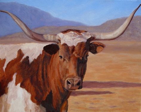 Pet Cheetah, Longhorn Art, Nguni Cows, Western Canvas, Cow Paintings, Buffalo Art, Bull Painting, Longhorn Steer, Longhorn Cattle