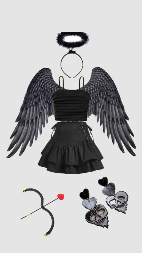 Dark Cupid costume idea Dark Cupid Costume, Dark Cupid Aesthetic, Cupid Costume Ideas, Dark Cupid, Cupid Aesthetic, Cupid Costume, Senior Year Fun, Your Aesthetic, Connect With People