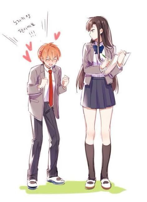 Yandere Females X Male Reader - Yandere Tall GF X Shy Male Reader - Wattpad Taller Girlfriend, Tall Girl Short Guy, Bakugou Manga, Girl Couple, Guy Drawing, Tall Girl, Cute Anime Couples, Short Girls, Anime Love