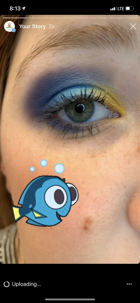 Finding Nemo Jr Makeup, Finding Nemo Makeup, Dory Makeup, Nemo Makeup, Nemo And Dory Costume, Marlin Finding Nemo, Dory Costume, Nemo And Dory, Fish Makeup