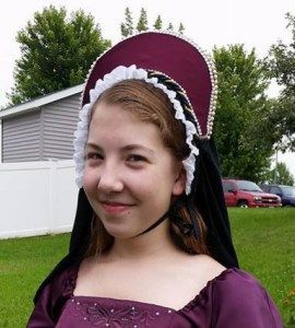 French Hood Diy, Diy Medieval Headdress, French Hood Headband, French Hood Tudor Diy, Medieval Hood Pattern, Medieval Snood, Medieval Hats, Princess Hat, Headpiece Diy